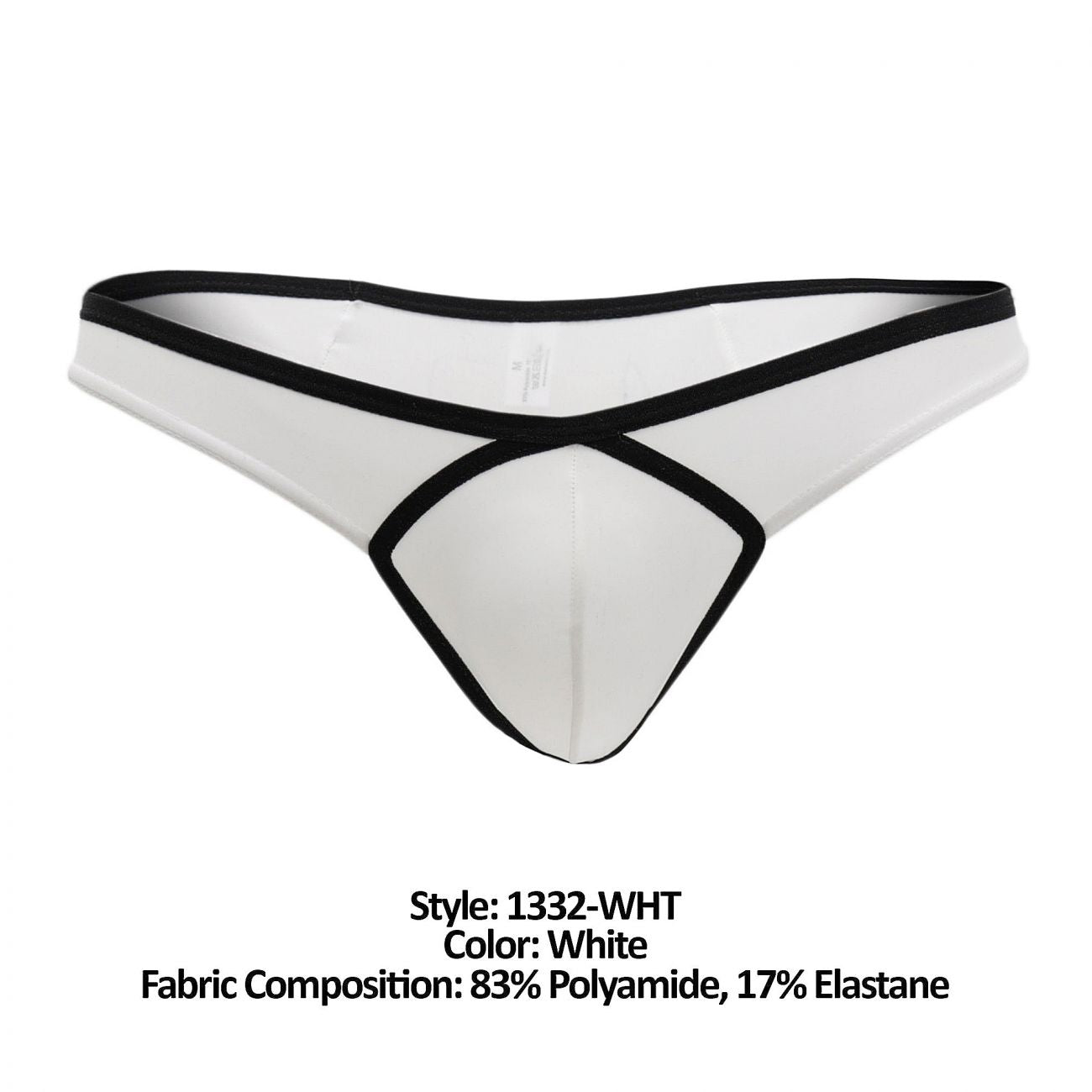 Doreanse Men's Underwear 1332-WHT Loop Thong Color White