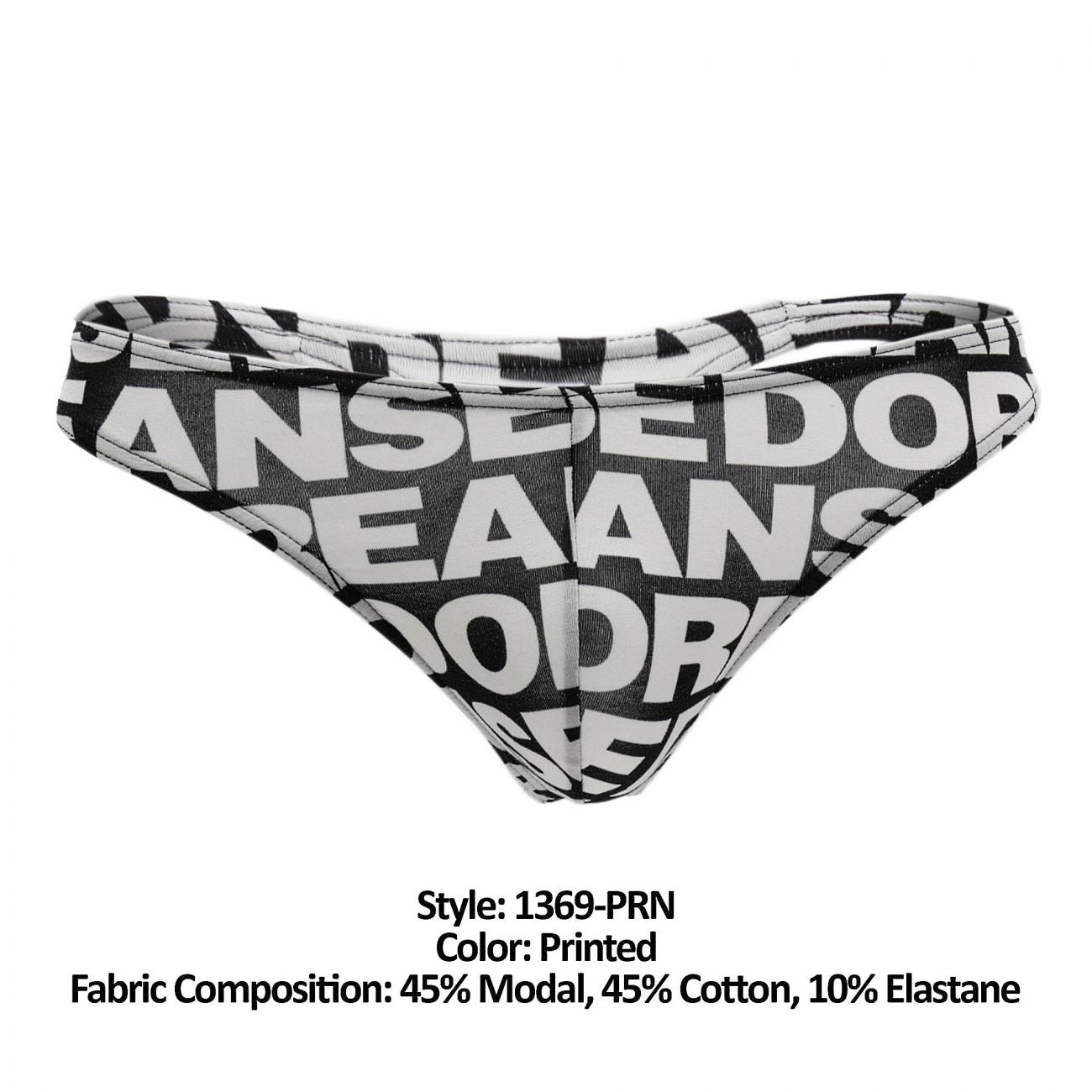 Doreanse Men's Underwear 1369-PRN Big Logo Thong Color Printed