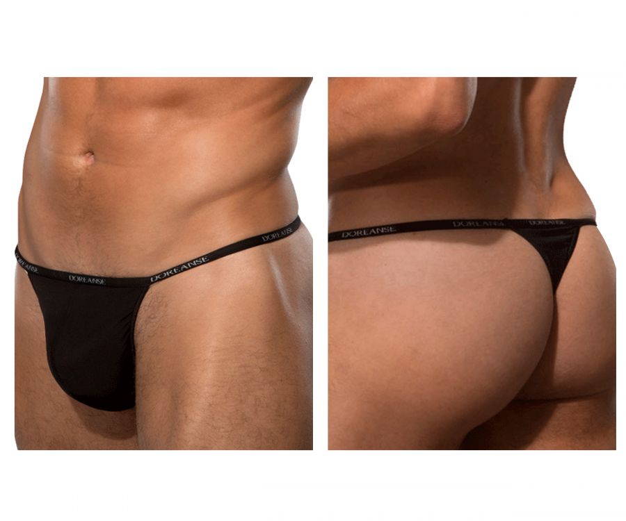 Doreanse Men's Underwear 1390-BLK Aire Thong Color Black