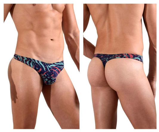Doreanse Men's Underwear 1406-PRN Submarine Thongs Color Printed