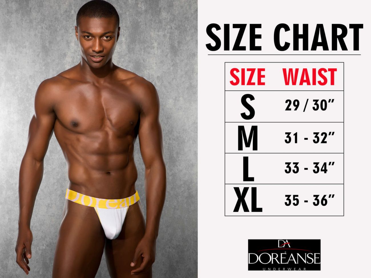 Doreanse Men's Underwear 1258-SMK Warrior Thong Color Smoke-Red