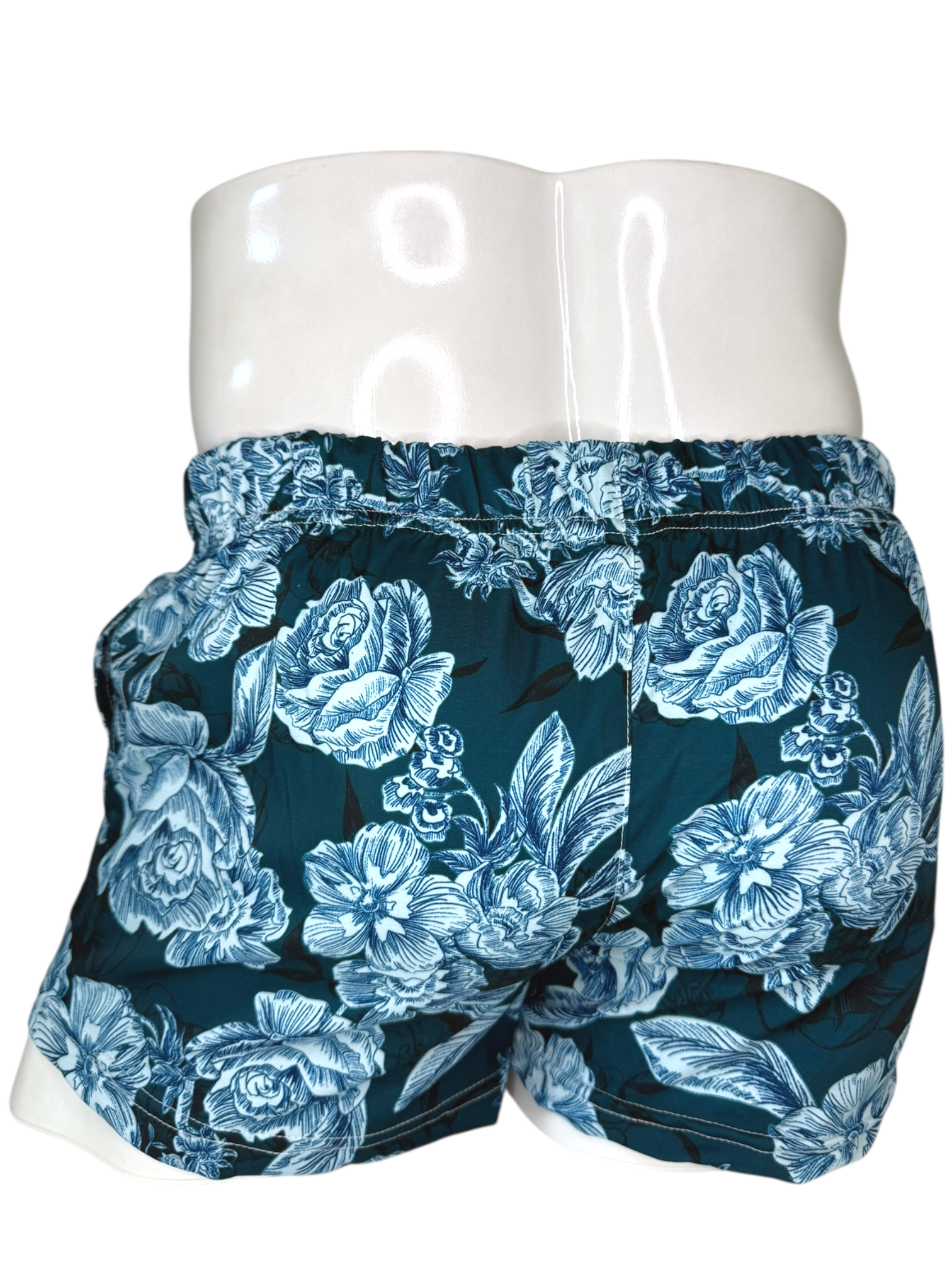 Teal Flower Shorts