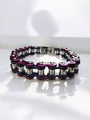 The Purple Rain Stainless Steel Bike Chain Bracelet