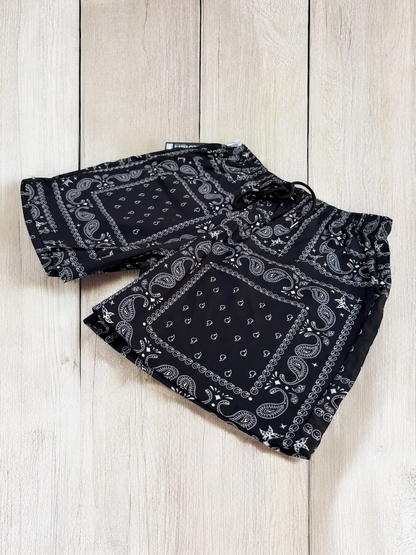 Black Paisley Shorts | MEN SHORTS | LAVISH NY | OUTFAIR | OUTFAIR
