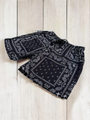 Black Paisley Shorts