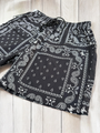 Black Paisley Shorts