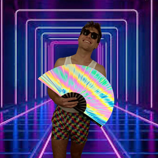 Eclipse Reflective Rainbow Fan