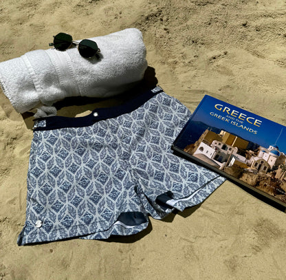 The Restless Swim Shorts - Aegean Mosaic