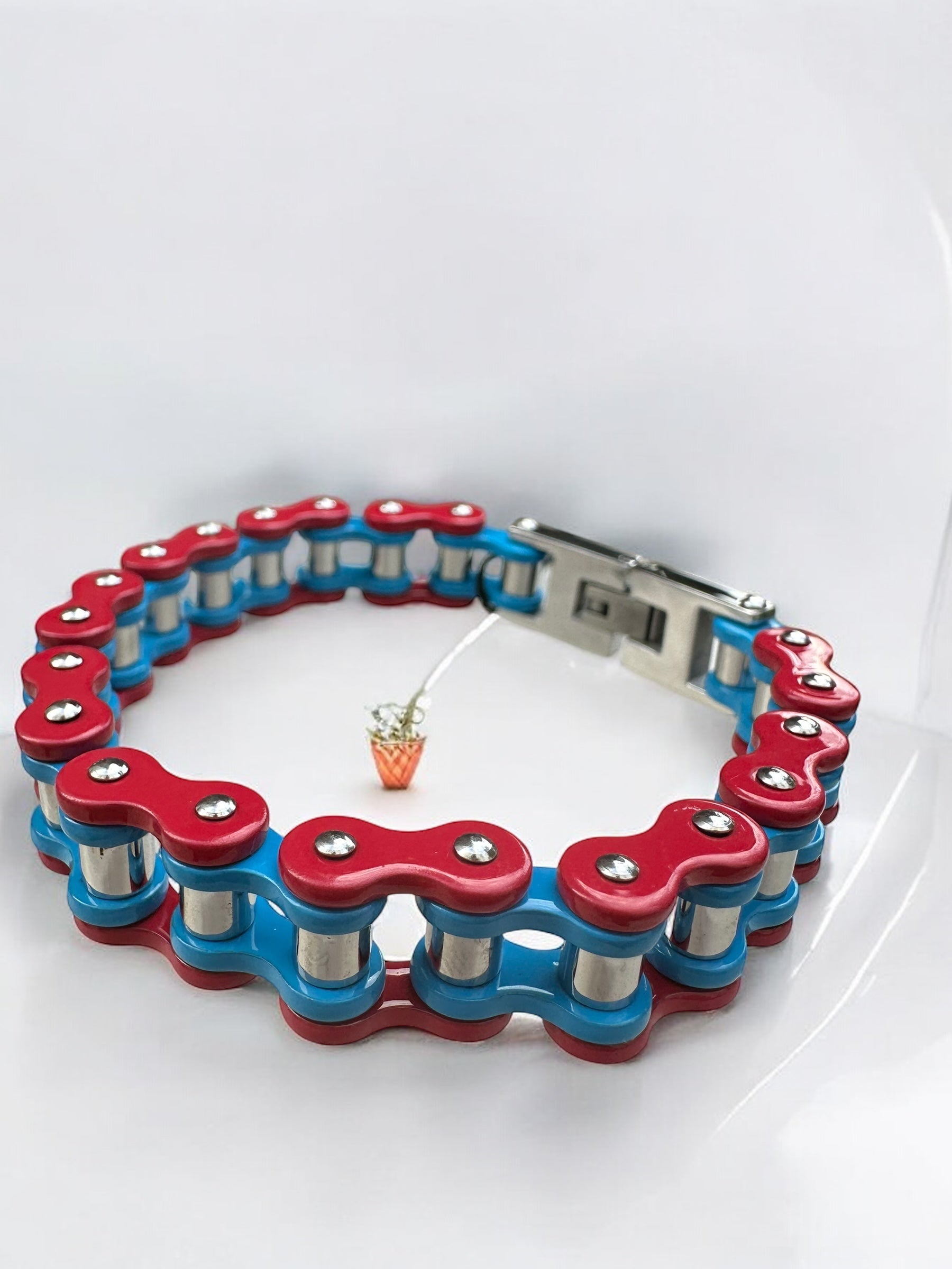 The Captain America Stainless Steel Bike Chain Bracelet | MEN ACCESSORIES | LAVISH NY | OUTFAIR | OUTFAIR