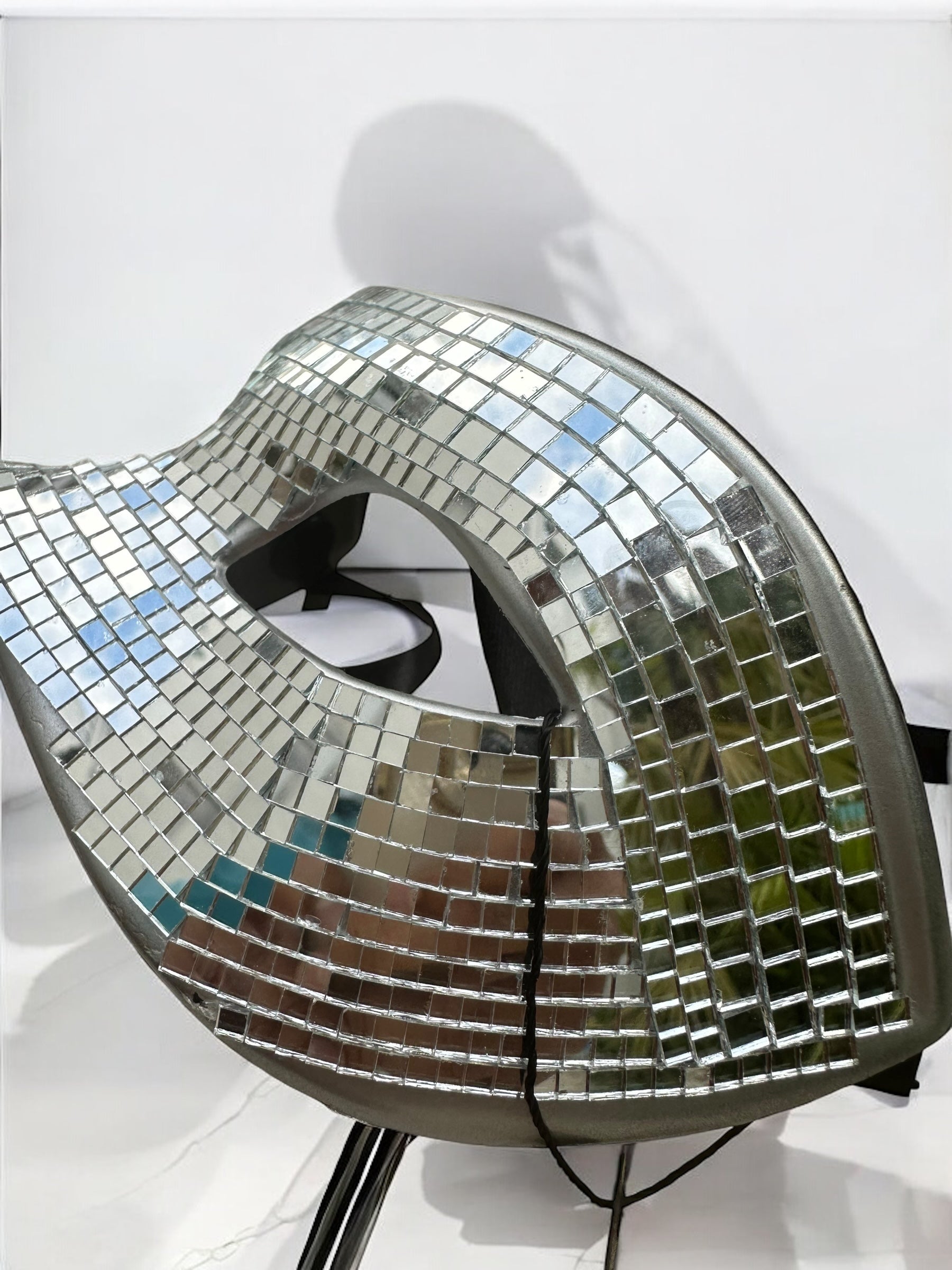 Silver Disco Ball Mask | MEN ACCESSORIES | LAVISH NY | OUTFAIR | OUTFAIR