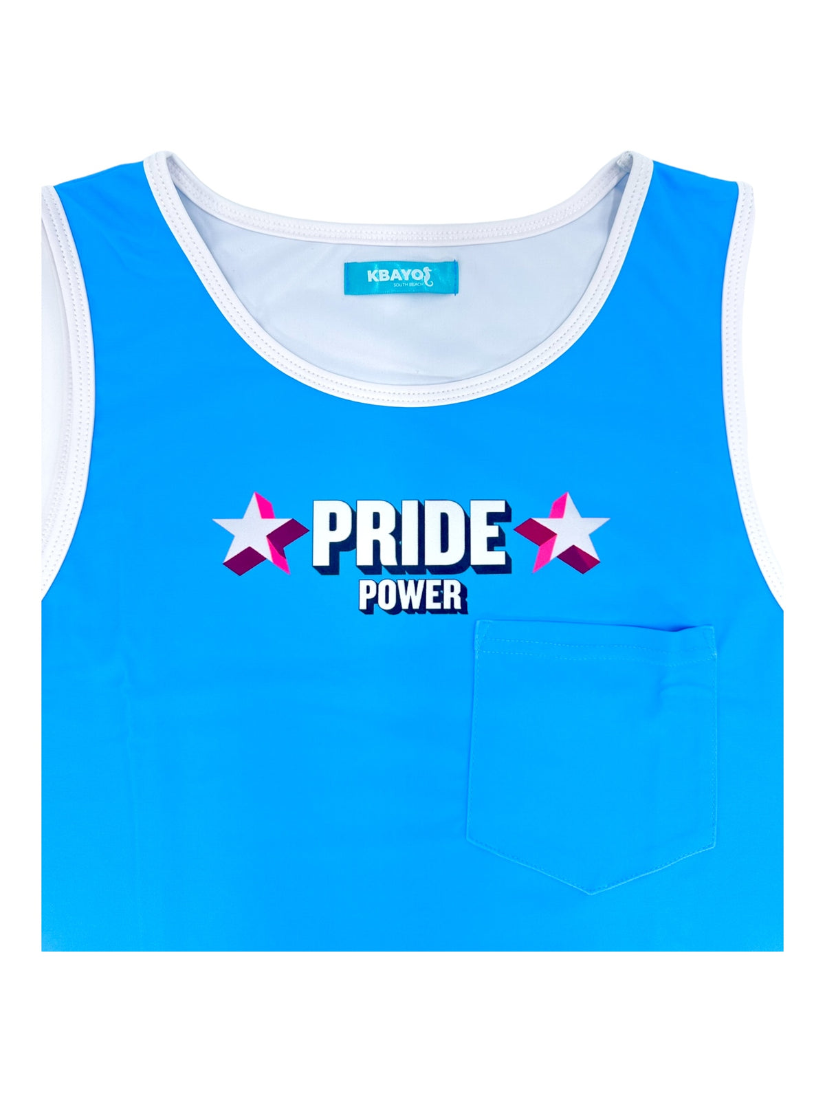 PRIDE POWER Light Blue Tank Top | MEN TANK TOP | KBAYO | OUTFAIR | OUTFAIR