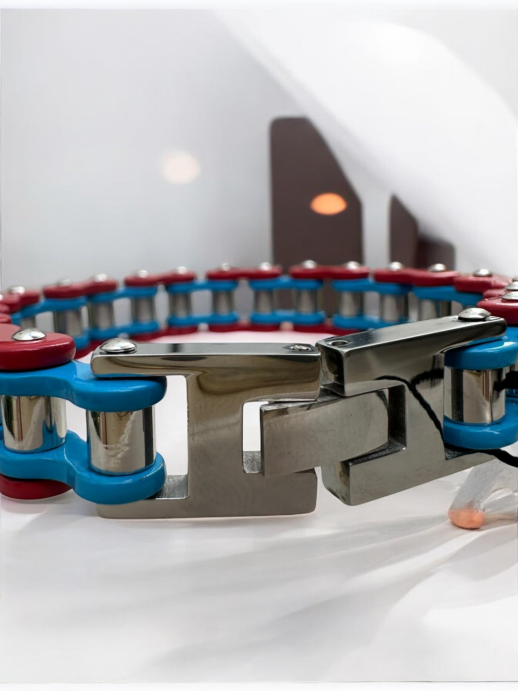 The Captain America Stainless Steel Bike Chain Bracelet | MEN ACCESSORIES | LAVISH NY | OUTFAIR | OUTFAIR