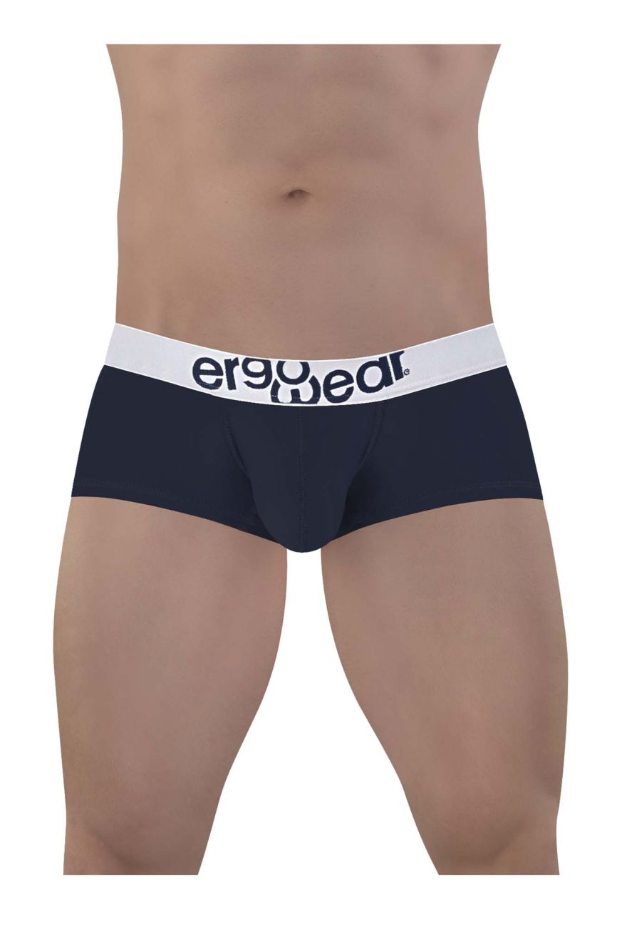 ErgoWear Men's Underwear EW1472 MAX COTTON Trunks Color Navy Blue