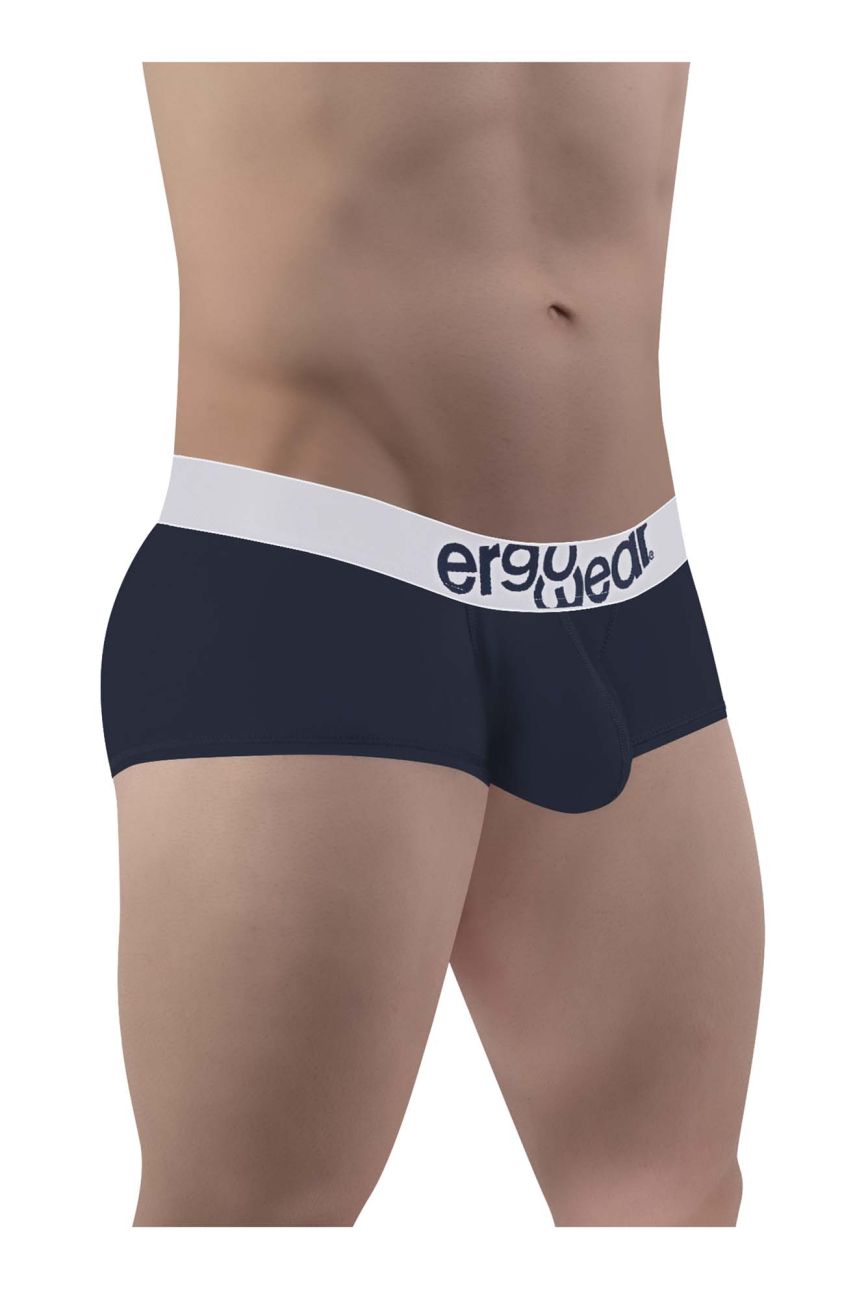 ErgoWear Men's Underwear EW1472 MAX COTTON Trunks Color Navy Blue