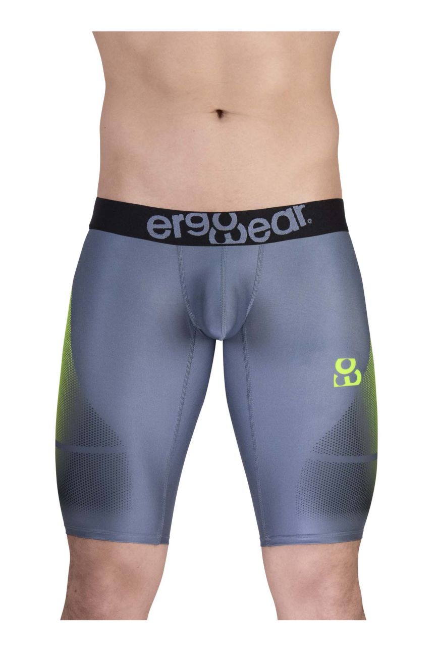 ErgoWear Men's active and swimwear EW1603 MAX SE Athletic Shorts Color Gray-Green