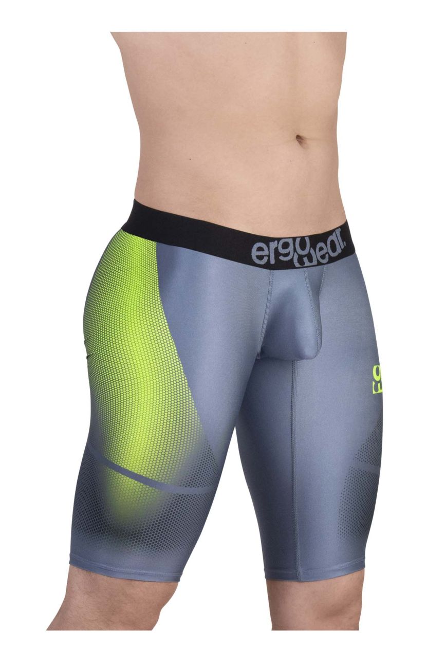 ErgoWear Men's active and swimwear EW1603 MAX SE Athletic Shorts Color Gray-Green