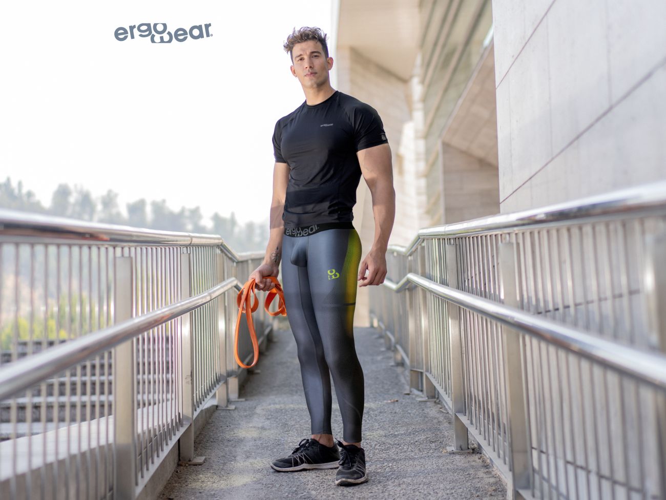 ErgoWear Men's active and swimwear EW1604 MAX SE Athletic Pants Color Gray-Green