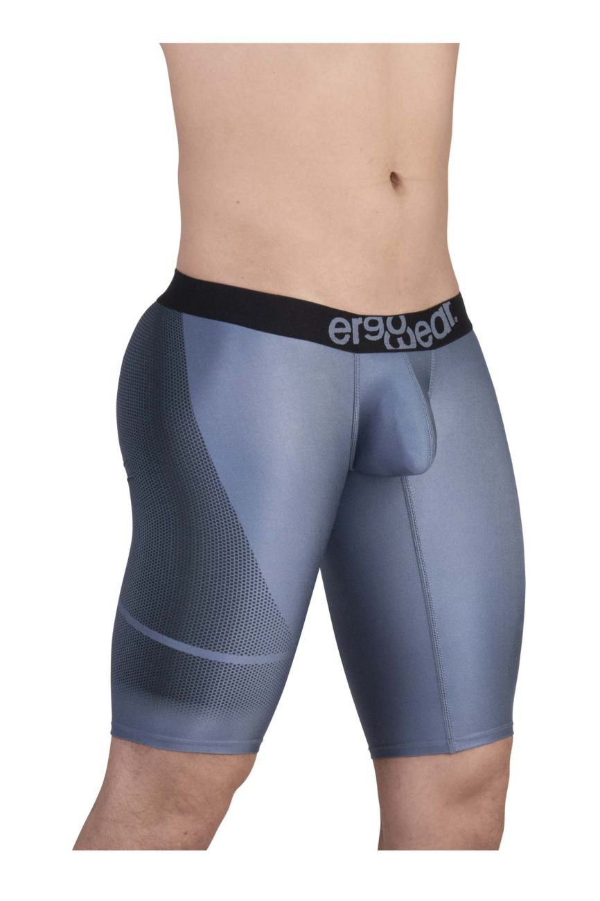 ErgoWear Men's active and swimwear EW1609 MAX SE Athletic Shorts Color Gray-Black