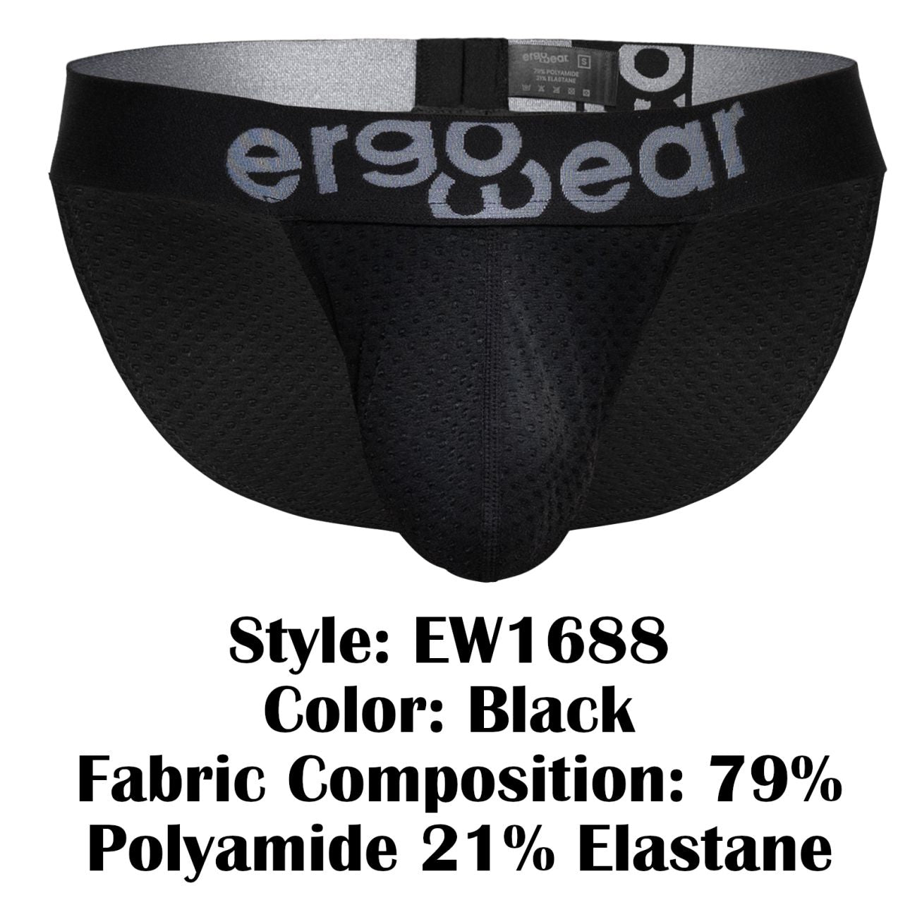 ErgoWear Men's Underwear EW1688 MAX FLOW Bikini Color Black