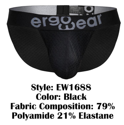 ErgoWear Men's Underwear EW1688 MAX FLOW Bikini Color Black