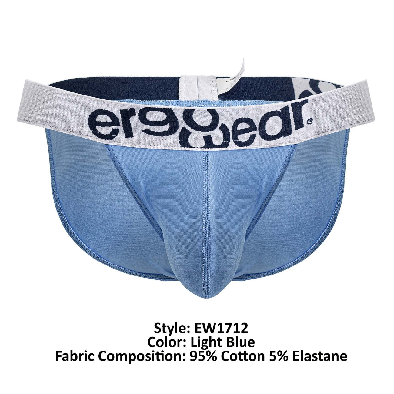 ErgoWear Men's Underwear EW1712 MAX COTTON Bikini Color Light Blue