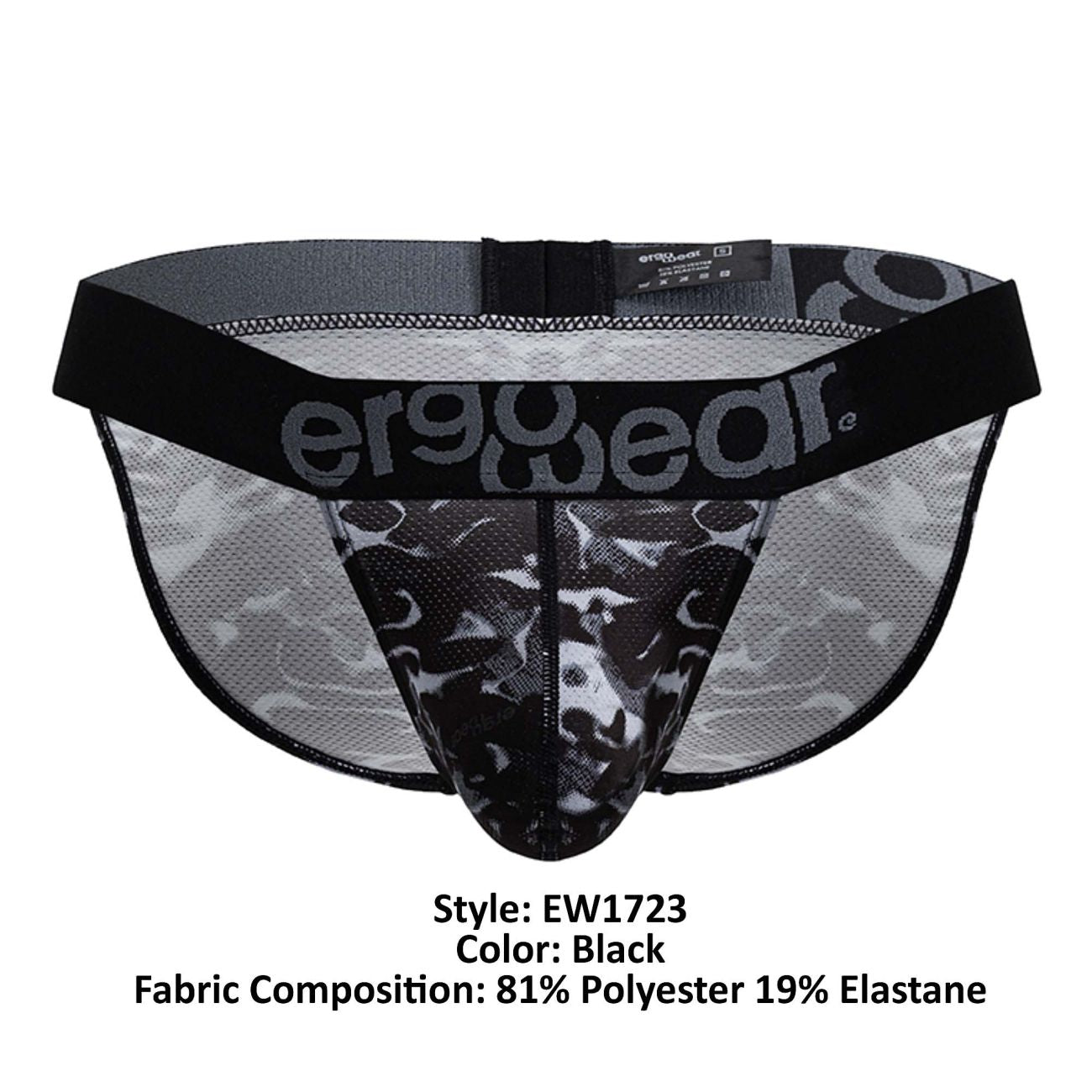 ErgoWear Men's Underwear EW1723 MAX SE CAMO Bikini Color Black