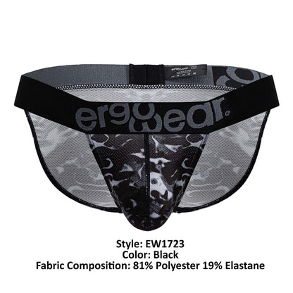 ErgoWear Men's Underwear EW1723 MAX SE CAMO Bikini Color Black