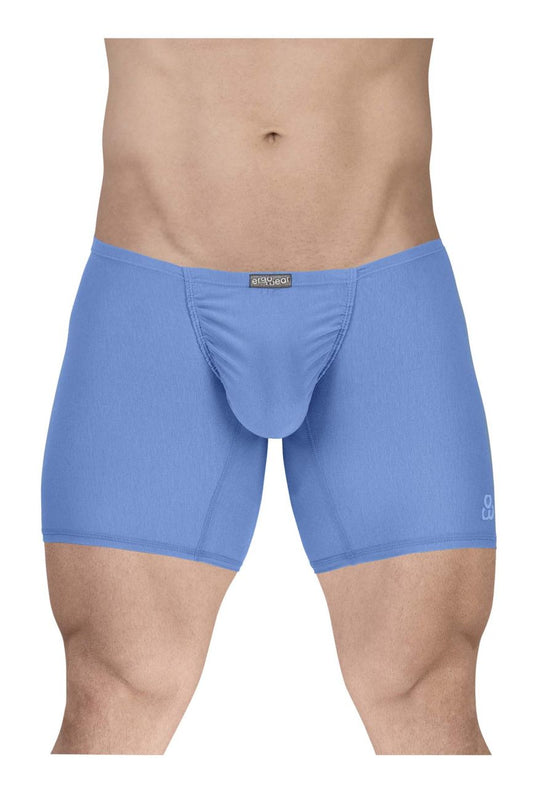 ErgoWear Men's Underwear EW1733 FEEL GR8 Cotton Boxer Briefs Color Light Blue