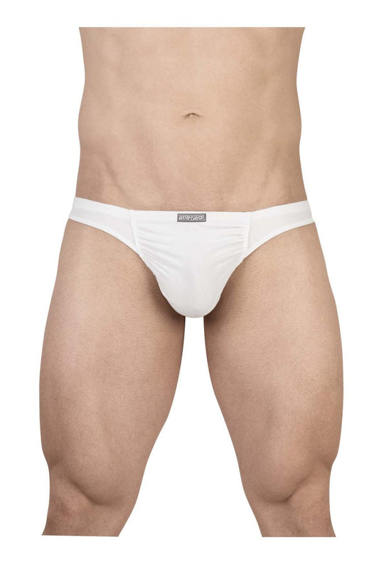 ErgoWear Men's Underwear EW1734 FEEL GR8 Cotton Thongs Color White