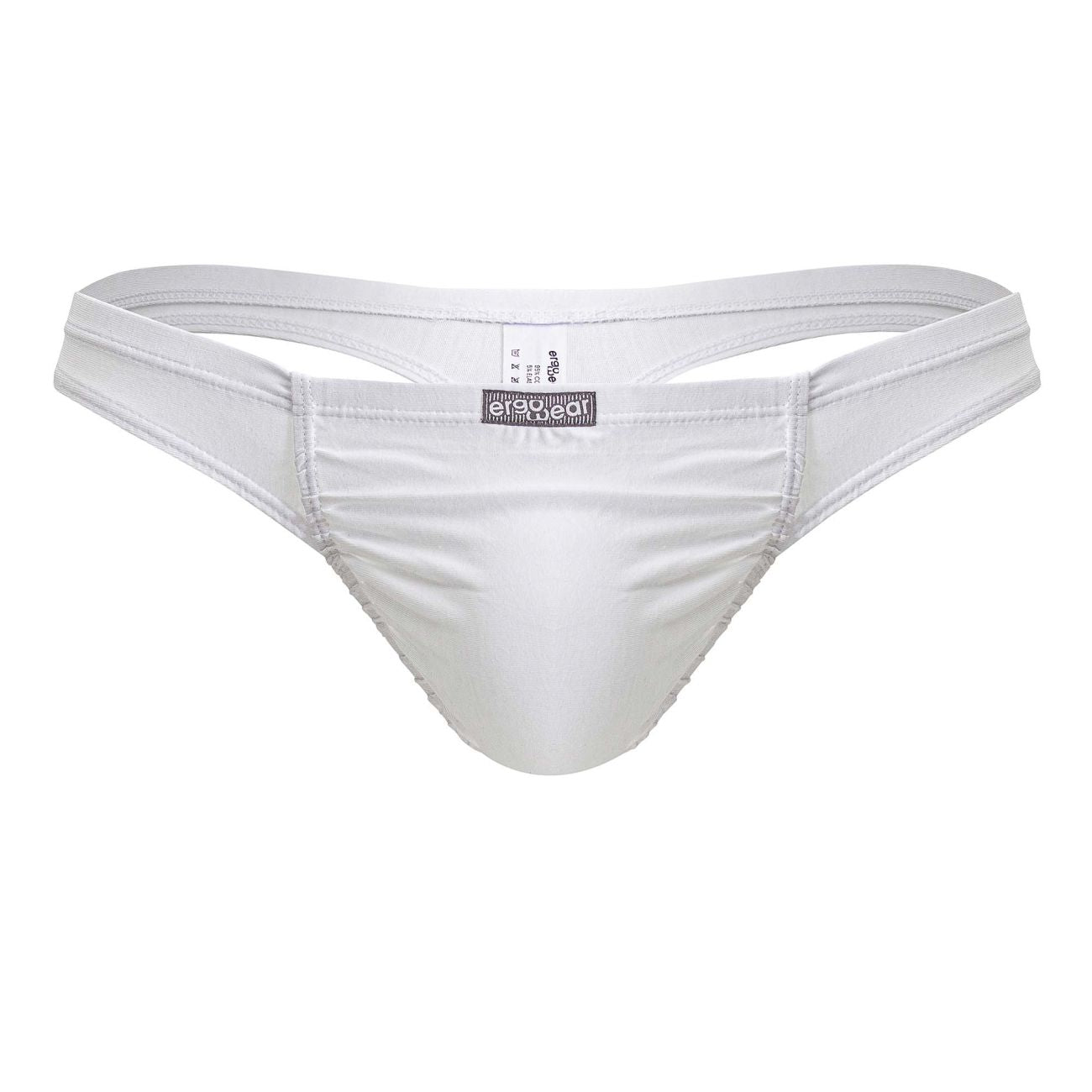ErgoWear Men's Underwear EW1734 FEEL GR8 Cotton Thongs Color White
