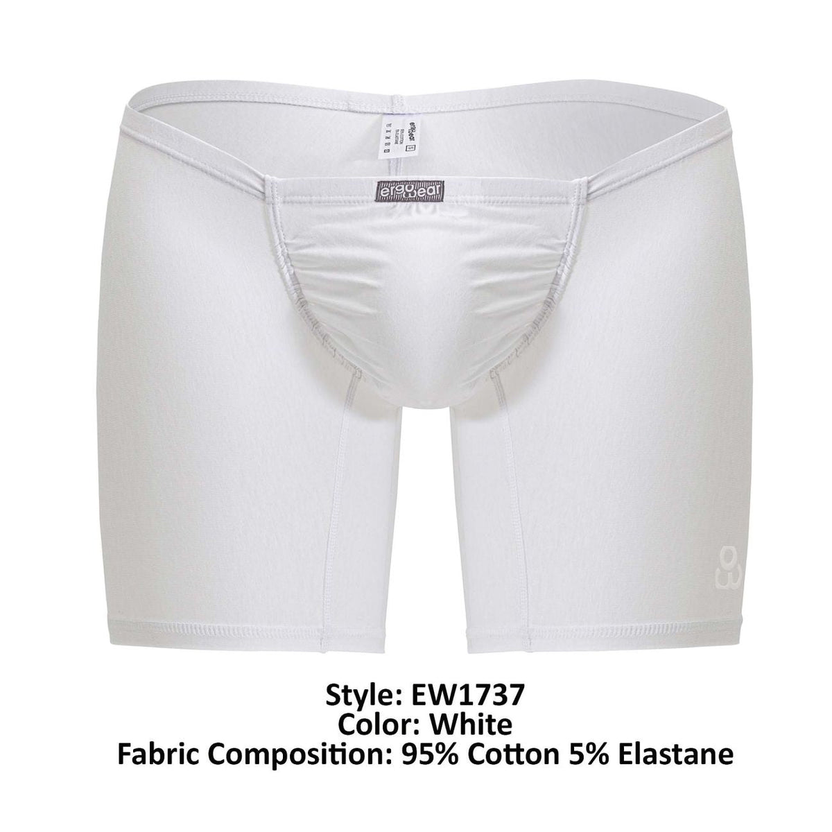 ErgoWear FEEL Cotton Boxer Briefs - White
