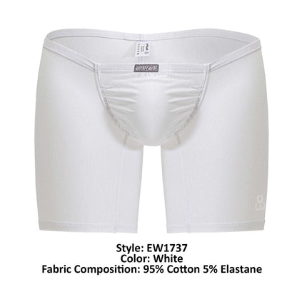 ErgoWear Men's Underwear EW1737 FEEL GR8 Cotton Boxer Briefs Color White