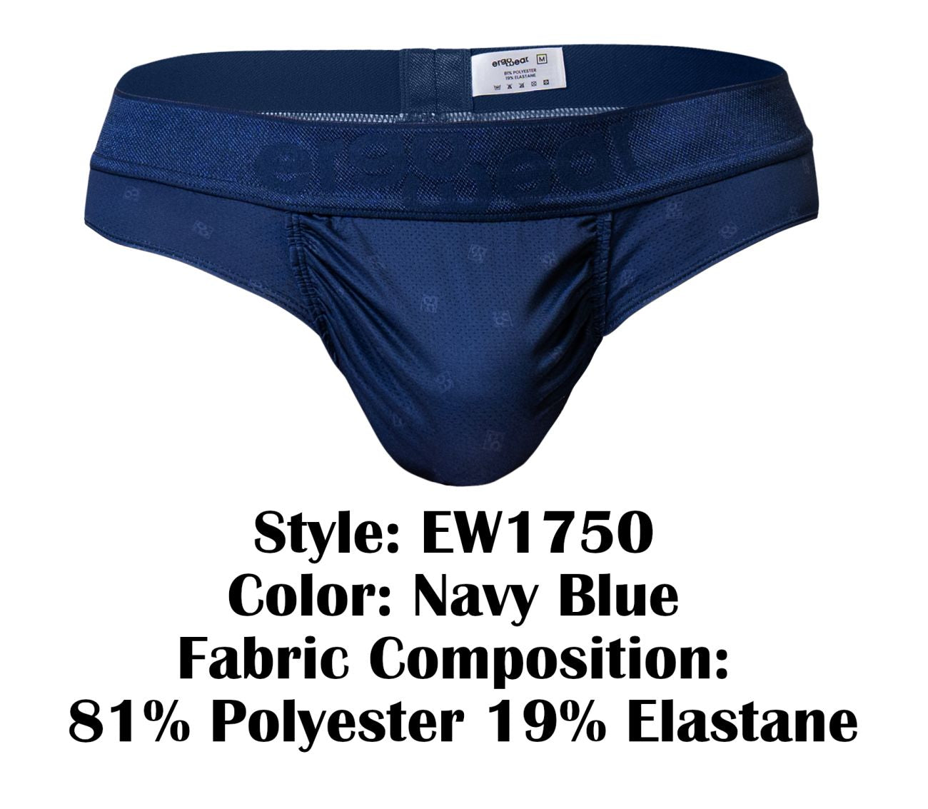 ErgoWear Men's Underwear EW1750 FEEL SE Thongs Color Navy Blue