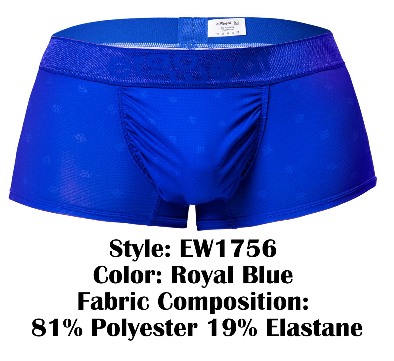 ErgoWear Men's Underwear EW1756 FEEL SE Trunks Color Royal Blue