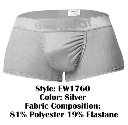 ErgoWear Men's Underwear EW1760 FEEL SE Trunks Color Silver