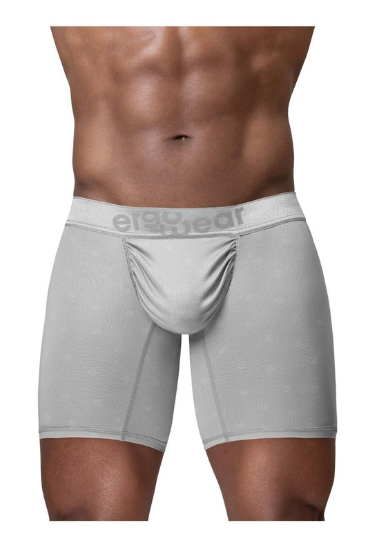 ErgoWear Men's Underwear EW1761 FEEL SE Boxer Briefs Color Silver
