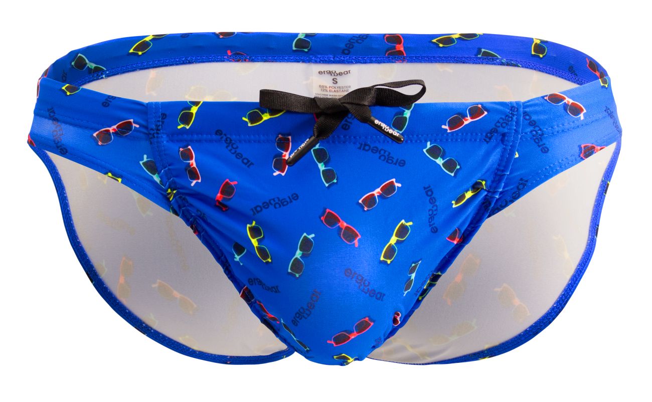 ErgoWear Men's active and swimwear EW1764 FEEL SW Swim Briefs Color Blue-Sunglasses