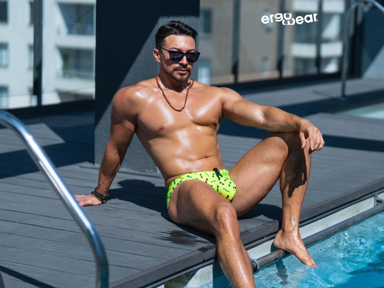 ErgoWear Men's active and swimwear EW1765 X4D SW Swim Briefs Color Bright Yellow