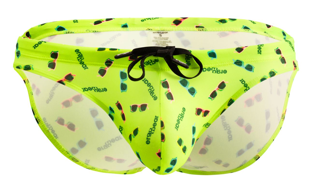ErgoWear Men's active and swimwear EW1765 X4D SW Swim Briefs Color Bright Yellow
