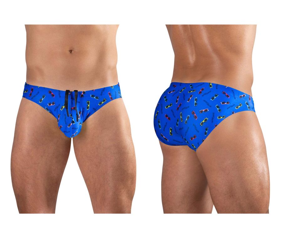 ErgoWear Men's active and swimwear EW1767 X4D SW Swim Briefs Color Blue-Sunglasses