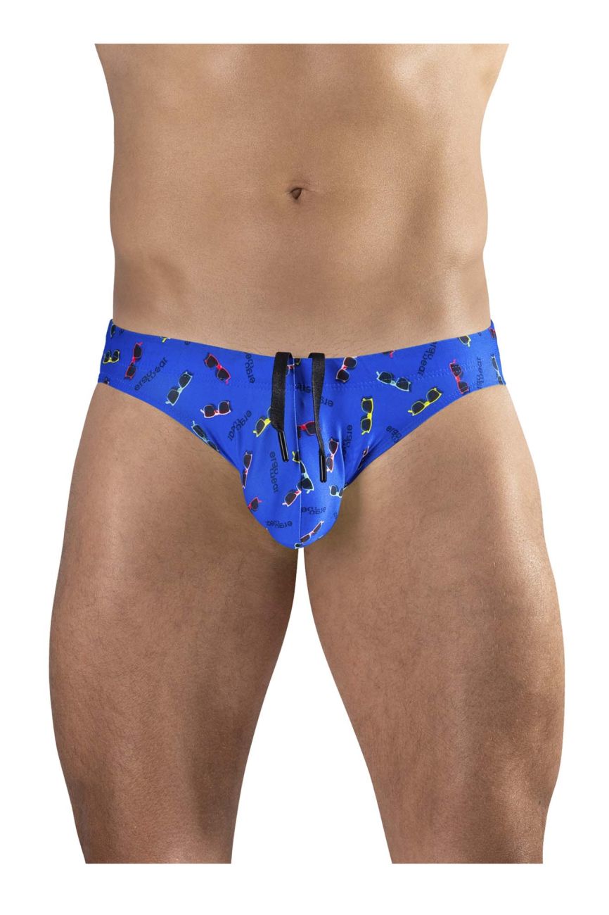 ErgoWear Men's active and swimwear EW1767 X4D SW Swim Briefs Color Blue-Sunglasses