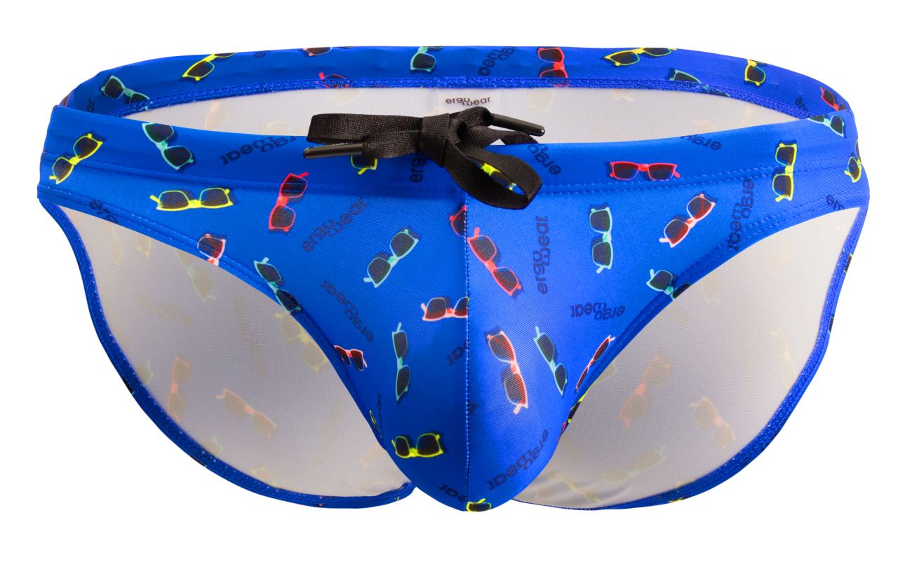 ErgoWear Men's active and swimwear EW1767 X4D SW Swim Briefs Color Blue-Sunglasses