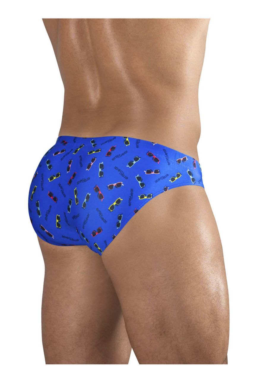 ErgoWear Men's active and swimwear EW1767 X4D SW Swim Briefs Color Blue-Sunglasses