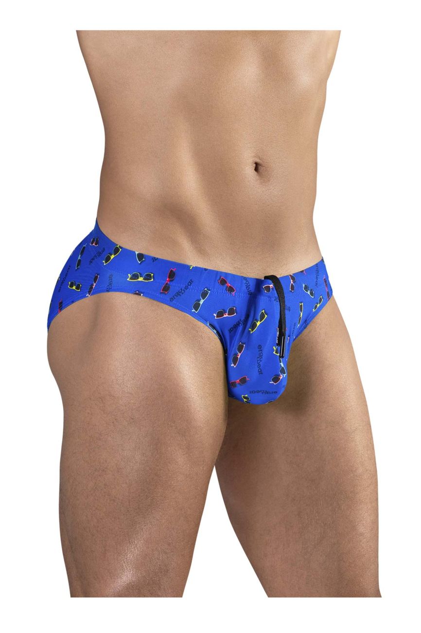 ErgoWear Men's active and swimwear EW1767 X4D SW Swim Briefs Color Blue-Sunglasses