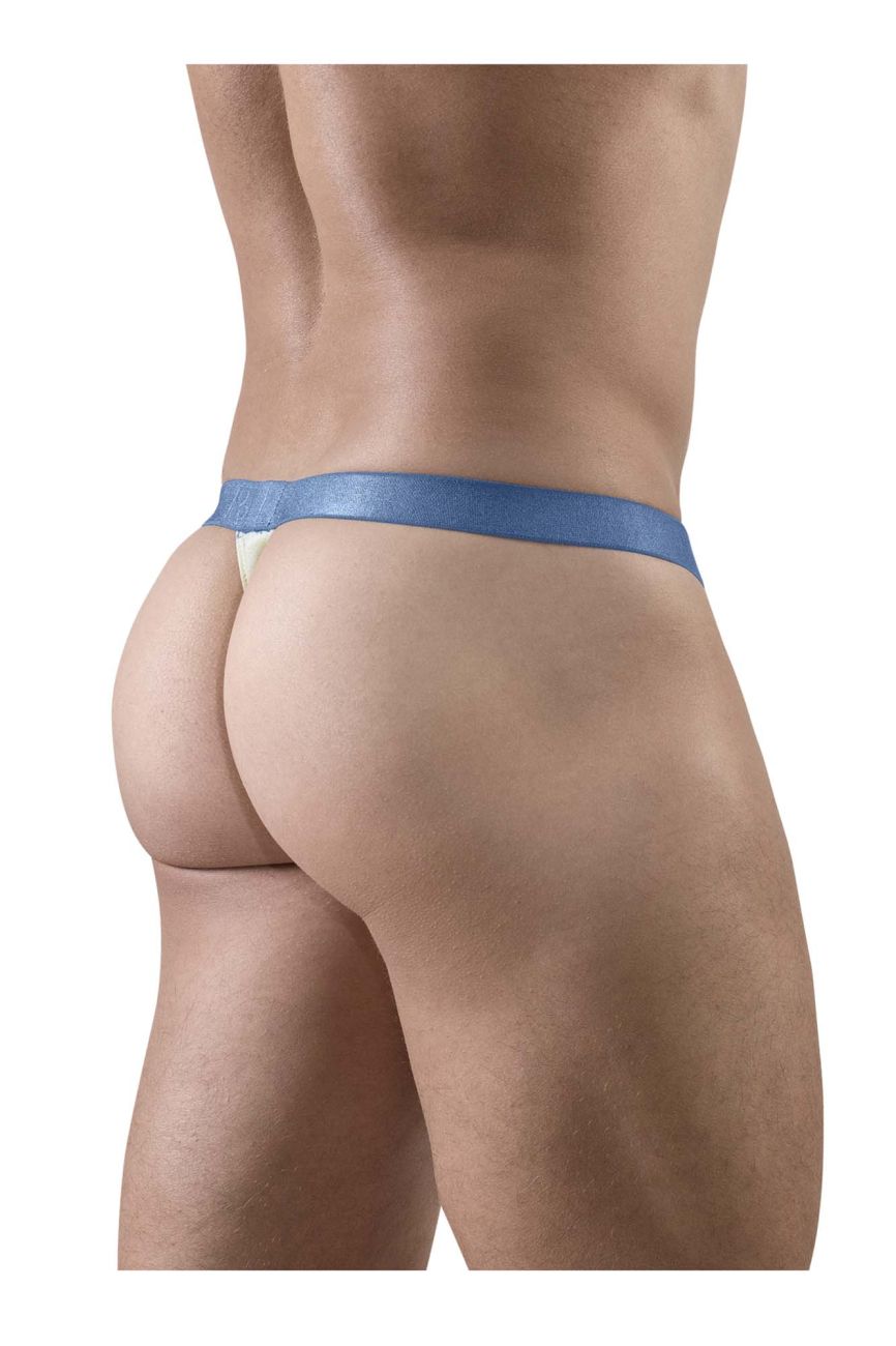 ErgoWear Men's Underwear EW1768 SLK SE G-String Color Vanilla-Birds