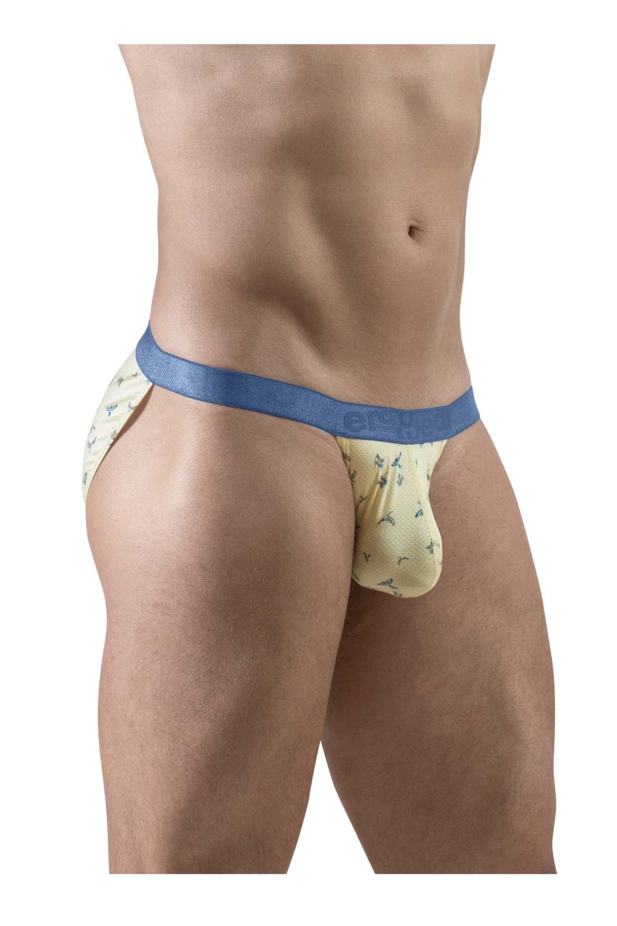 ErgoWear Men's Underwear EW1769 SLK SE Bikini Color Vanilla-Birds
