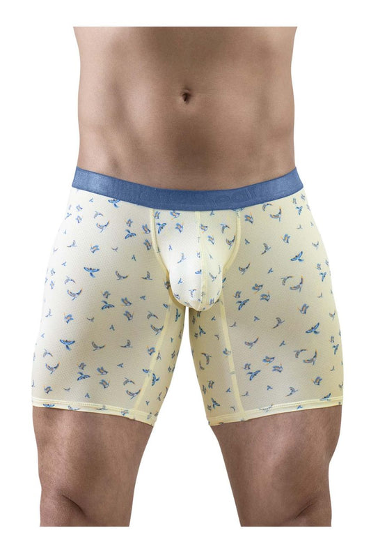 ErgoWear EW1771 SLK SE Boxer Briefs Color Vanilla-Birds