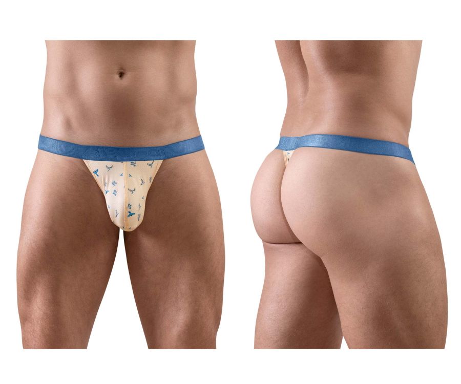 ErgoWear Men's Underwear EW1772 SLK SE G-String Color Peach-Birds
