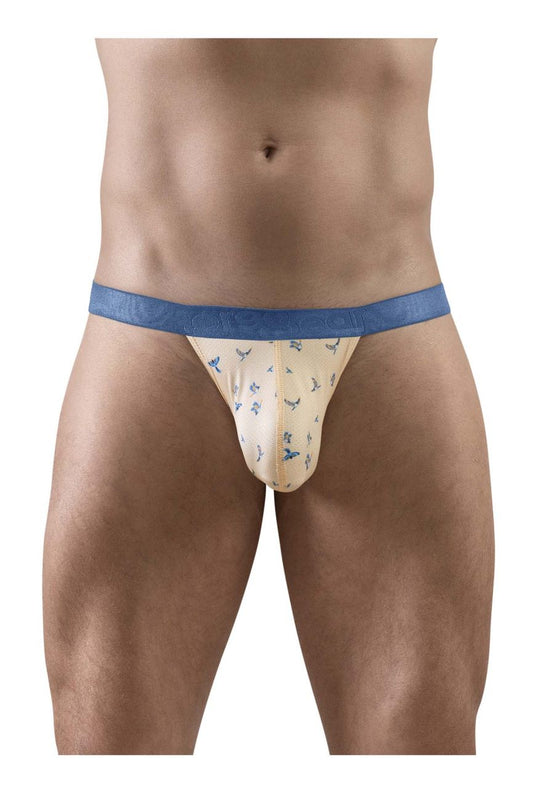 ErgoWear Men's Underwear EW1772 SLK SE G-String Color Peach-Birds
