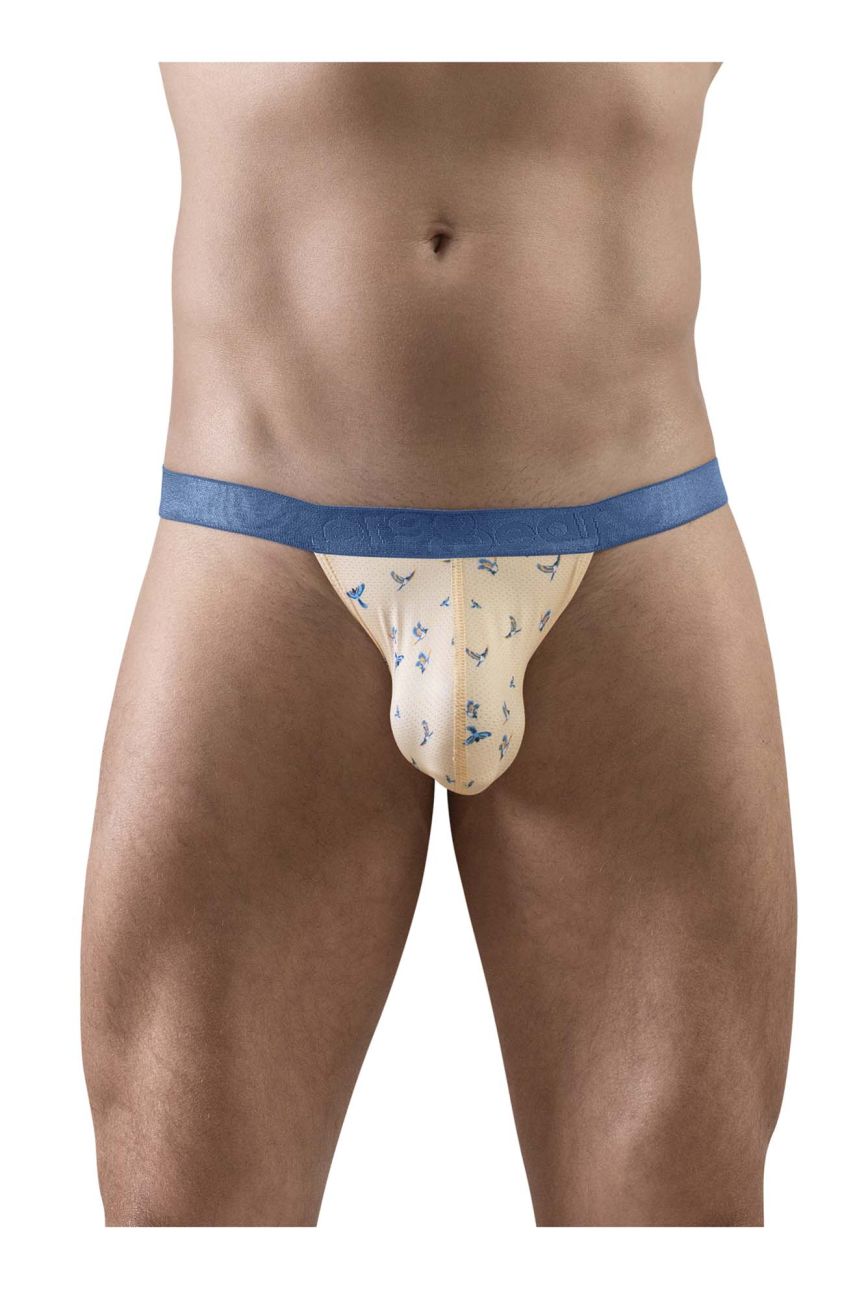 ErgoWear Men's Underwear EW1773 SLK SE Bikini Color Peach-Birds